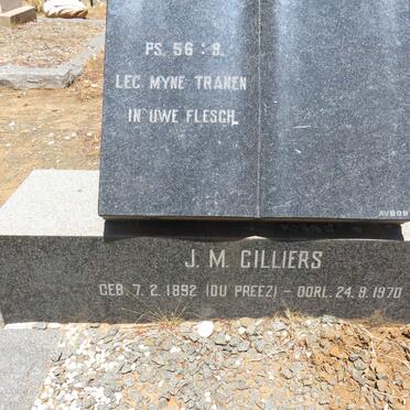 CILLIERS J.M. nee DU PREEZ 1892-1970