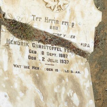 FERREIRA Hendrik Christoffel 1887-1937