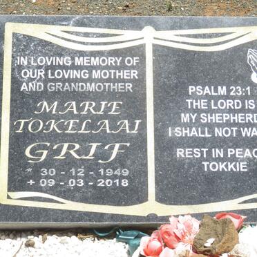 GRIF Marie Tokelaai 1949-2018