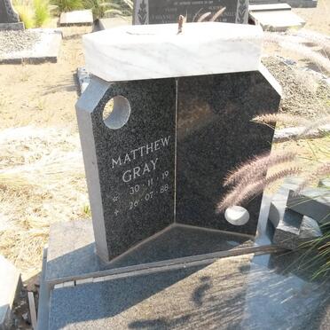 GRAY Matthew 1919-1988