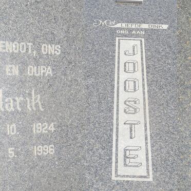 JOOSTE Alarik 1924-1996 &amp; Huibrecht 1929-