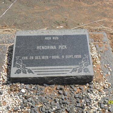 PIEK Hendrina 1879-1958