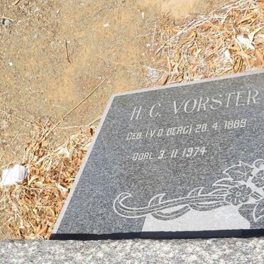 VORSTER H.C. nee V.D. BERG 1889-1974