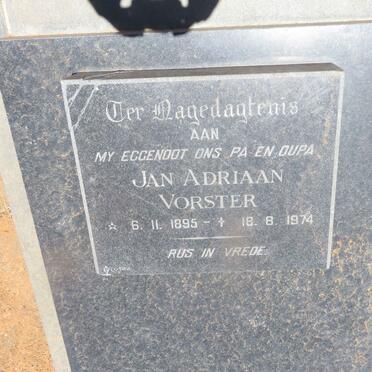 VORSTER Jan Adriaan 1895-1974