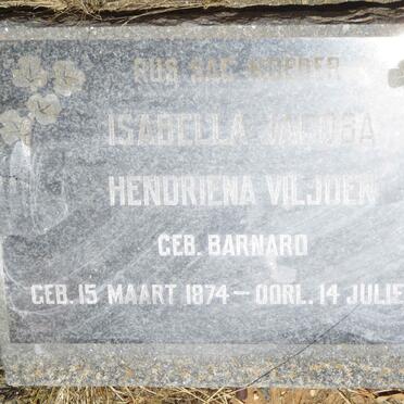 VILJOEN Isabella Jacoba Hendriena nee BARNARD 1874-1960