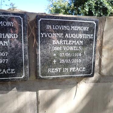 BARTLEMAN Yvonne Augustine nee VOWLES 1914-2013