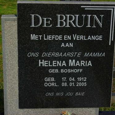 BRUIN Helena Maria, de nee BOSHOFF 1912-2005