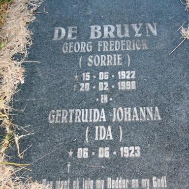 BRUYN Georg Frederick, de 1922-1998 & Gertruida Johanna 1923-
