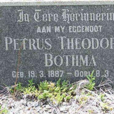 BOTHMA Petrus Theodorus 1887-1948