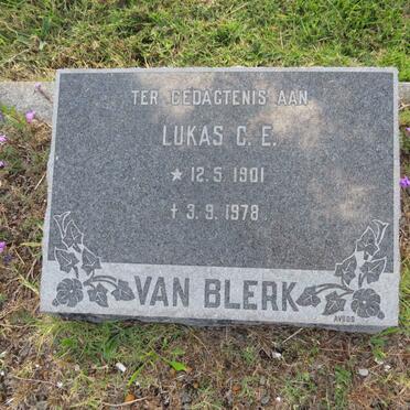 BLERK Lukas C.E., van 1901-1978