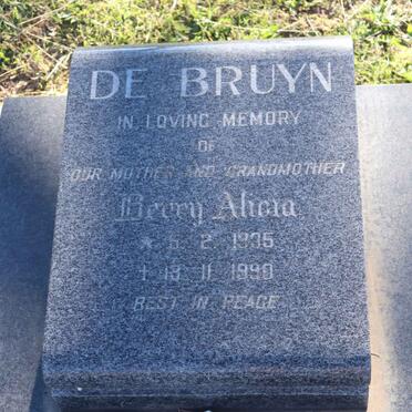BRUYN Berry Alicia, de 1935-1990