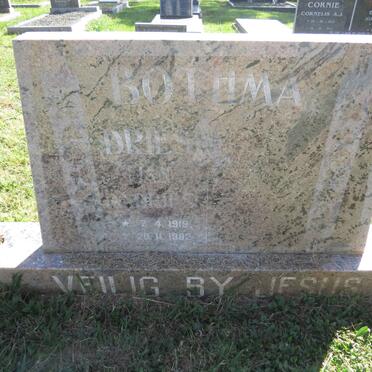 BOTHMA Jan Andries 1919-1982