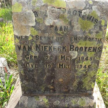 BOOYENS ?, VAN NIEKERK 1945-1946