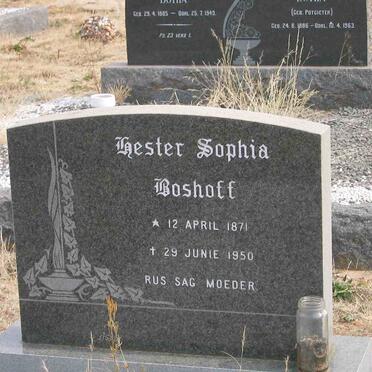 BOSHOFF Hester Sophia 1871-1950