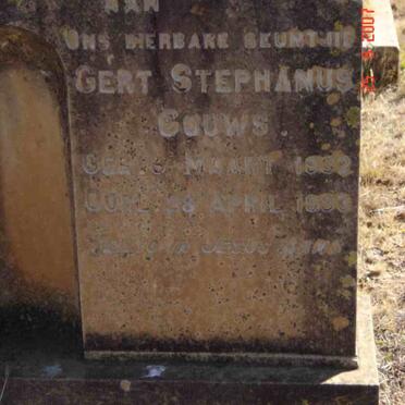 GOUWS Gert Stephanus 1932-1933