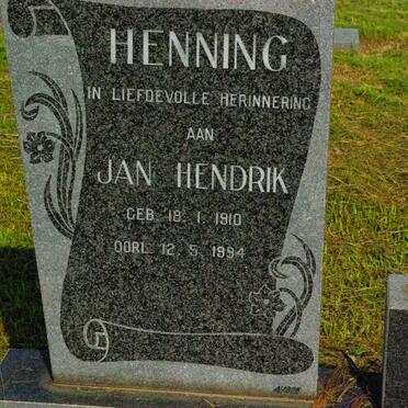 HENNING Jan Hendrik 1910-1994