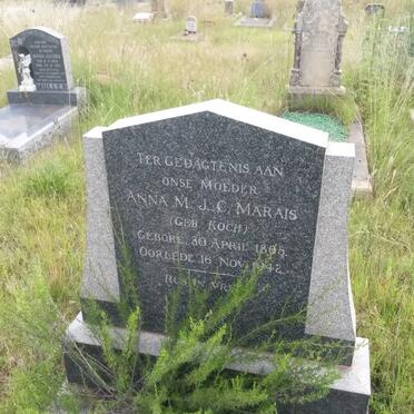 MARAIS Anna M. nee KOCH 18?5-1942
