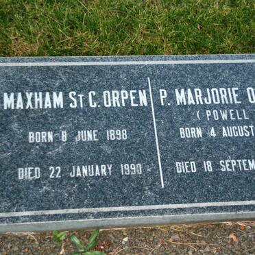 ORPEN Maxham St C. 1898-1990 & P. Marjorie POWELL 1902-1993