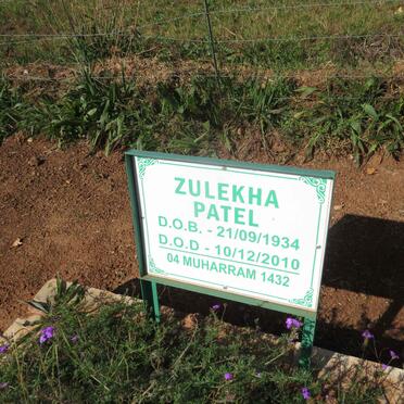 PATEL Zulekha 1934-2010