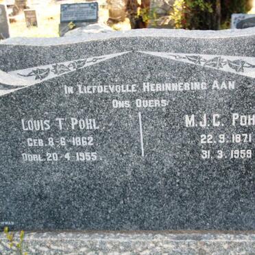 POHL Louis T. 1862-1955 & M.J.C. 1871-1959