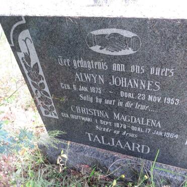 TALJAARD Alwyn Johannes 1875-1953 & Christina Magdalena HOFFMAN 1878-1964