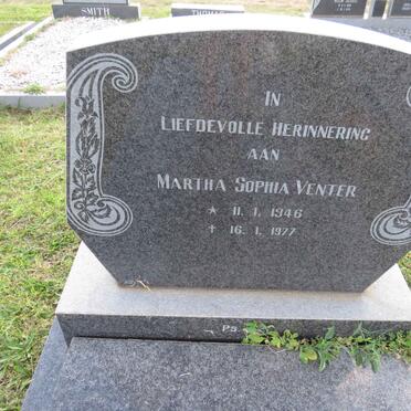VENTER Martha Sophia 1946-1977