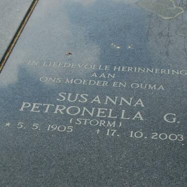 EBERSOHN Petrus Cornelis -1983 &amp; Susanna Petronella G. STORM 1905-2003