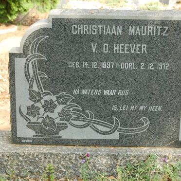 HEEVER Christiaan Mauritz, v.d. 1897-1972