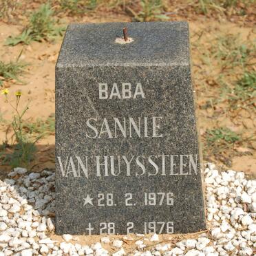HUYSSTEEN Sannie, van 1976-1976