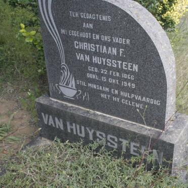 HUYSSTEEN Christiaan F., van 1866-1949