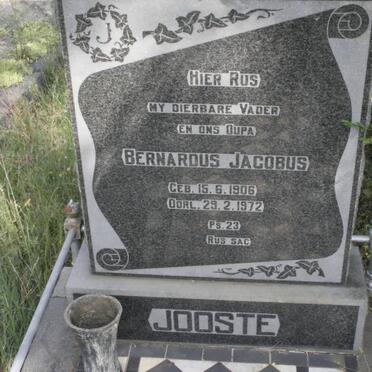 JOOSTE Bernardus Jacobus 1906-1972