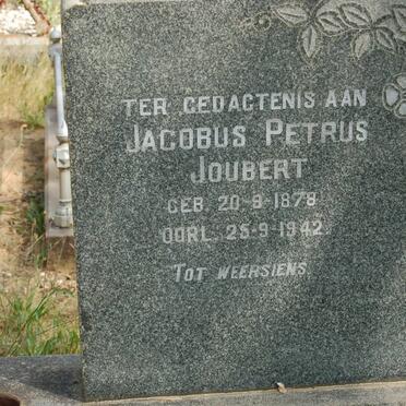 JOUBERT Jacobus Petrus 1878-1942