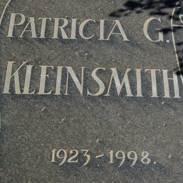 KLEINSMITH Patricia G. 1923-1998