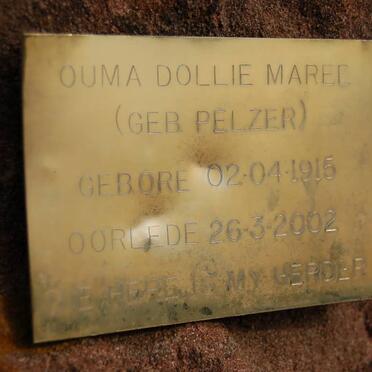 MAREE Dollie nee PELZER 1915-2002