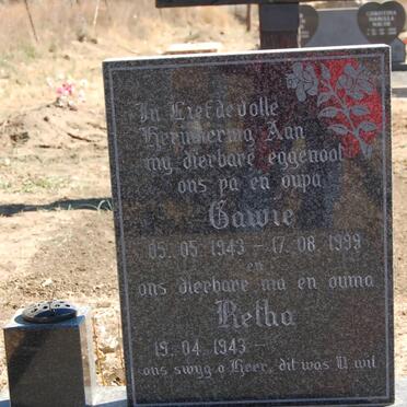 MERWE Gawie, van der 1943-1999 &amp; Retha 1943-