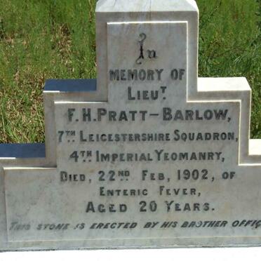 BARLOW F.H., Pratt -1902