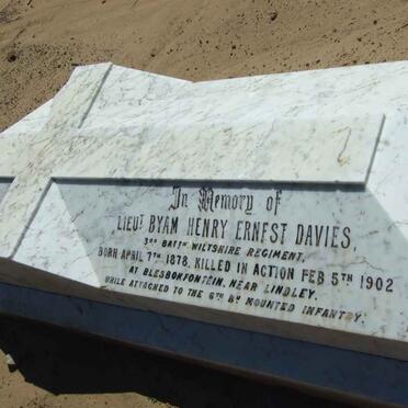 DAVIES Byam Henry Ernest 1878-1902