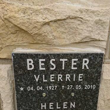 BESTER Vlerrie 1927-2010 &amp; Helen 1929-