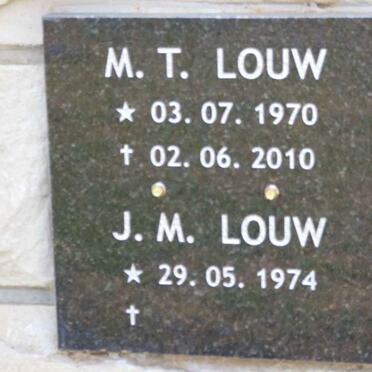 LOUW M.T. 1970-2010 &amp; J.M. 1974-