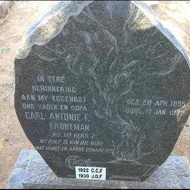 FRONEMAN Carl Antonie F. 1895-1972