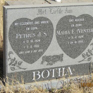 BOTHA Petrus J. S. 1924-1986 &amp; Maria E. nee VENTER 1928-1988