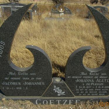 COETZEE Jacobus Johannes 1938 - &amp; Johanna Aletta DU PLESSIS 1927-1988