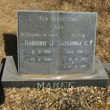 MAREE Barend J. 1910-1980 &amp; Susanna C.F. SMIT 1913-1997