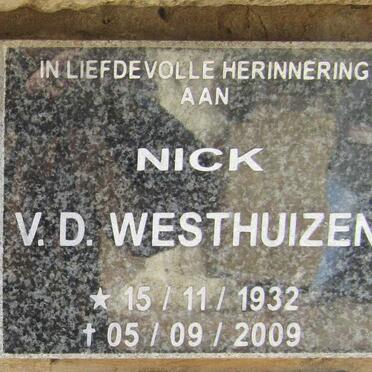 WESTHUIZEN Nick, v.d. 1932-2009