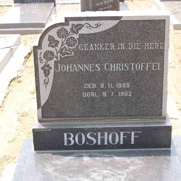 BOSHOFF Johannes Christoffel 1885-1962