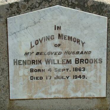 BROOKS Hendrik Willem 1863-1949