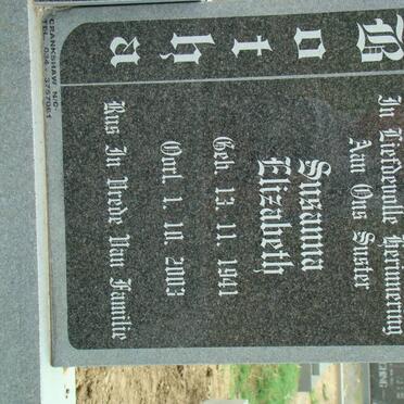 BOTHA Susanna Elizabeth 1941-2003