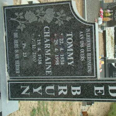 BRUYN Tommy, de 1934-1998 &amp; Charmaine 1938-2007