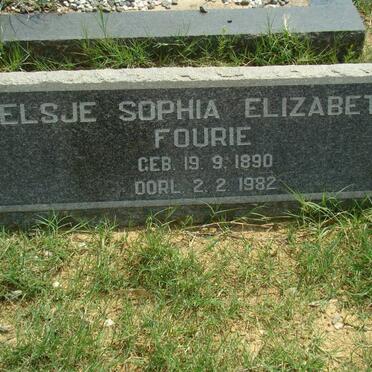 FOURIE Elsje Sophia Elizabeth 1890-1982