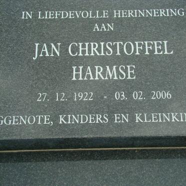 HARMSE Jan Christoffel 1922-2006